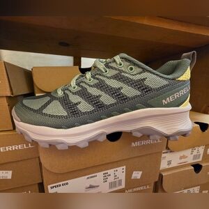 Merrell Women's Speed Eco Sage Green and Yellow Trail Running Shoes